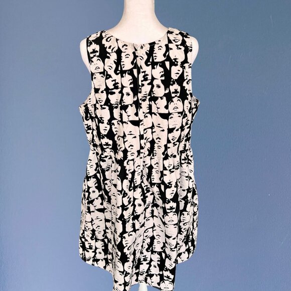 *VINTAGE* Andy Warhol Pop Art Cotton Dress with Pockets I Made in USA - Picture 5 of 7